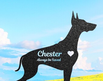thumbnail image 2 of Personalized Dog Memorial Stake, Doberman Sign, In Loving 2 of 11