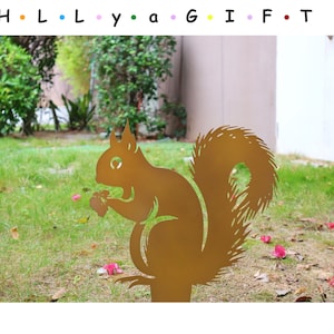Squirrel Memorial Grave Marker, Custom Squirrel Name Sign, Personalized Squirrel Garden Decor, Squirrel Gift, Squirrel Welcome Sign,Pet Loss