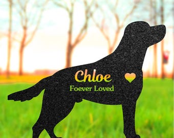Custom Labrador Memorial Stake, Personalized Dog Garden Grave Marker