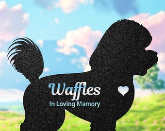 Estaca conmemorativa personalizada para bichón frisé, lápida a medida, regalo para recordar a una mascota perdida