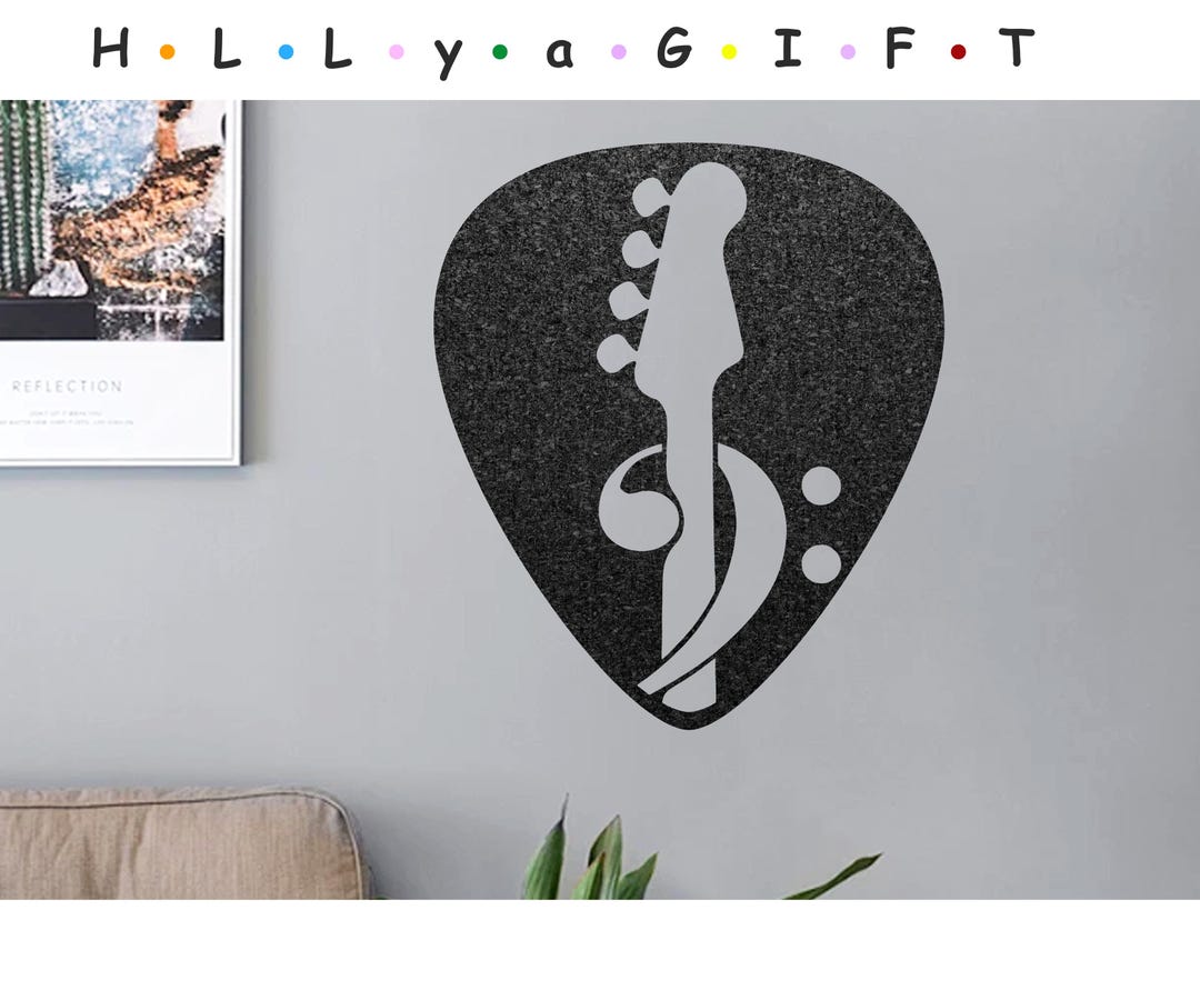 Personalized Guitar Pick Metal Sign, Music Room Decor, Band Gift - Etsy
