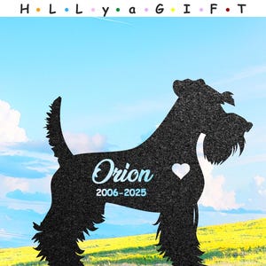 Personalized Schnauzer Memorial Stake, Garden Pet Tribute