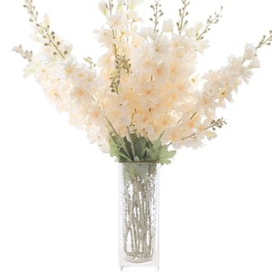 33.4 in Personalized Simulated Delphinium Stem, Faux Tall Floral Arrangements, Artificial Wildflowers, Wedding Centerpiece, Table Decoration