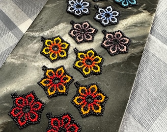 Floral Gradient Beaded Earrings
