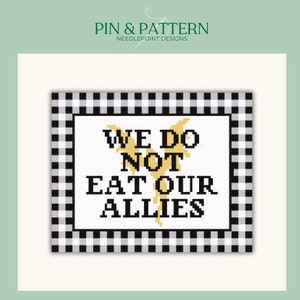 We Do Not Eat Our Allies | Needlepoint Pattern| 18 Mesh Canvas Chart | Digital Needlepoint Pattern Chart PDF | Empyrean | Fourth Wing