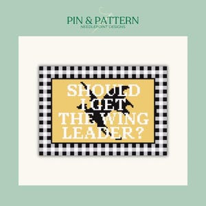 Should I Get The Wing Leader | Needlepoint Pattern| 18 Mesh Canvas Chart | Digital Needlepoint Pattern Chart PDF | Empyrean | Fourth Wing