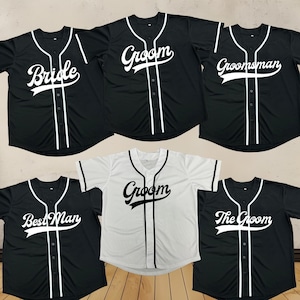 Groom & Groomsman Jersey Shirts, Custom Baseball Jersey for Groomsmen Proposal, Bachelor Party Groomsmen Jersey, Best Man, Groom Shirts
