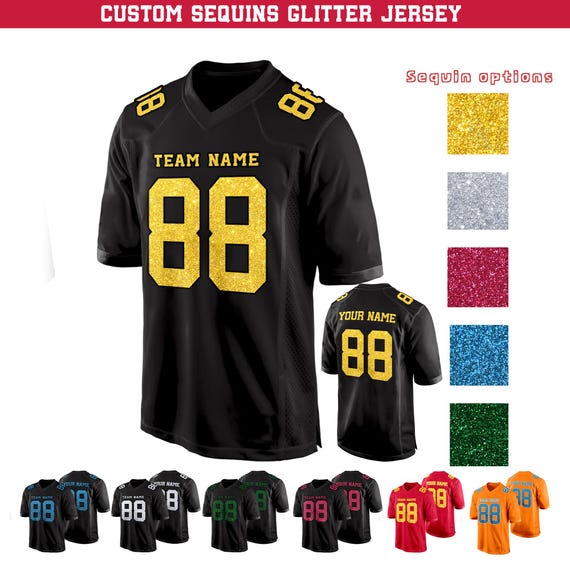 Custom Bling Football Jersey, Custom Glitter Jerseys