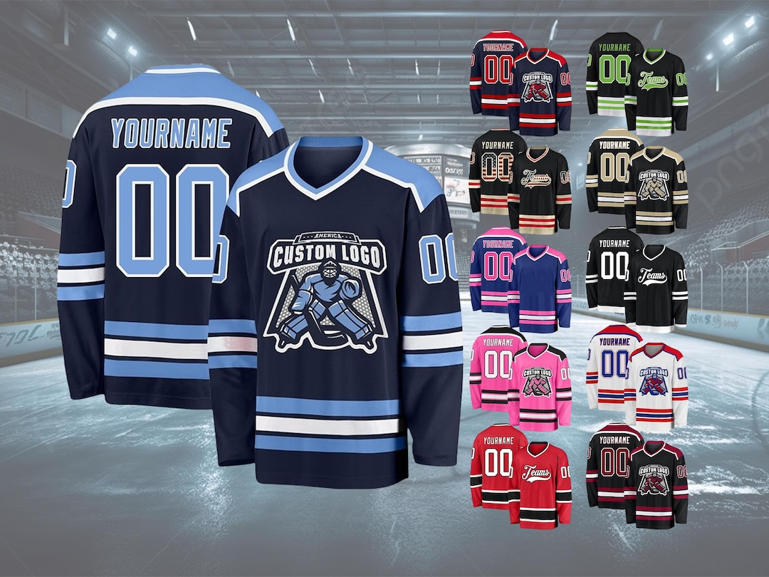 Custom Hockey Jersey Printed Stitched Personalized Name Number