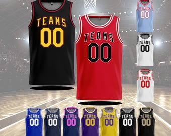 Customized Basketball Jersey-Personalized Adult Basketball Shirt , Team Shirt Custom Jersey Name and Number Mesh Jersey Tank