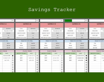 Savings Tracker Template Google Sheets