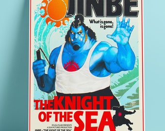 One Piece Poster Jinbe One Piece Anime Poster One Piece Knight of The Sea One Piece Jinbe Poster One Piece Wandkunst Jinbe Print