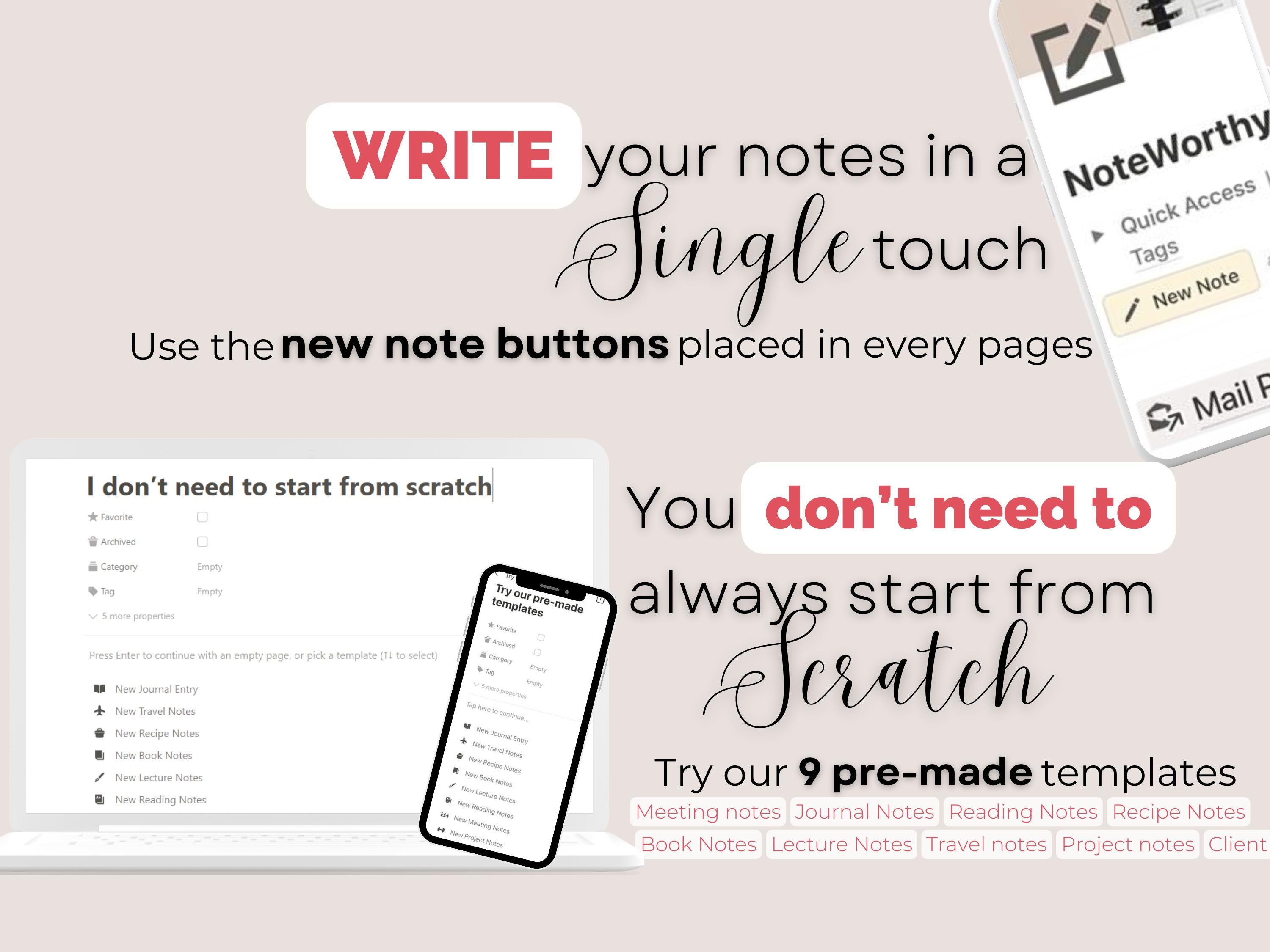 Noteworthy: Ultimate Note-taking System for Notion. It's Time to ...