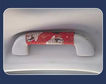 JDM Style Car Grab Handle Cover – Handmade Koi Fish Design | Interior Decoration Wrap