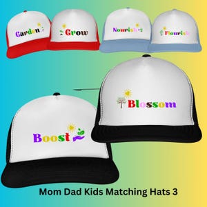 Embroidered Hat Fathers Day Gift for Dad Mom Kids Matching Hats Family Matching Gifts Father Son Hats Dad Daughter Caps Dad Mom Kids Outfit
