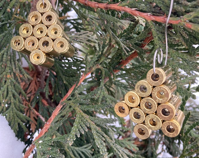 Handcrafted Bullet Christmas Tree Ornament- Small - 2-Pack