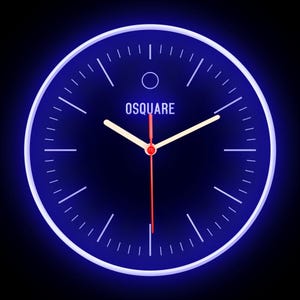 OSQUARE - Reloj de pared de neón flexible con luces LED de colores para decoración del hogar, bar, pub, tienda, habitación, garaje, 10&quot;