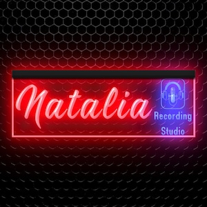 Recording On Air Studio Room Custom Name Neon Sign Home Decor Gifts Personalized illuminated Led Sign Light Dual Color Two Colors