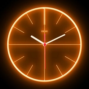 OSQUARE For Man Cave Bar Pub Shop Room Garage Home Decor North European Design Decoration Colorful LED Flexible Flex Neon Wall Clock 10&quot;