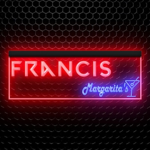 Margarita Bar Pub Club Custom Name Neon Sign Home Decor Gifts Personalized illuminated Led Sign Light Dual Color Two Colors