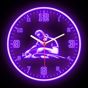 DJ Music Studio Audio Band Room Shop Home Decor Colorful LED Flexible Flex Neon Wall Clock 10&quot;