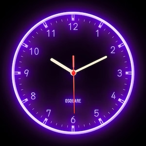OSQUARE For Man Cave Bar Pub Shop Room Garage Home Decor Decoration Colorful LED Flexible Flex Neon Wall Clock 10&quot;
