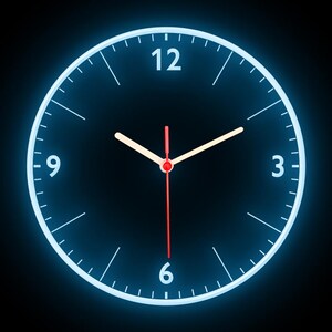 OSQUARE - Reloj de pared de neón flexible con luces LED de colores para decoración del hogar, bar, pub, tienda, habitación, garaje, 10&quot;