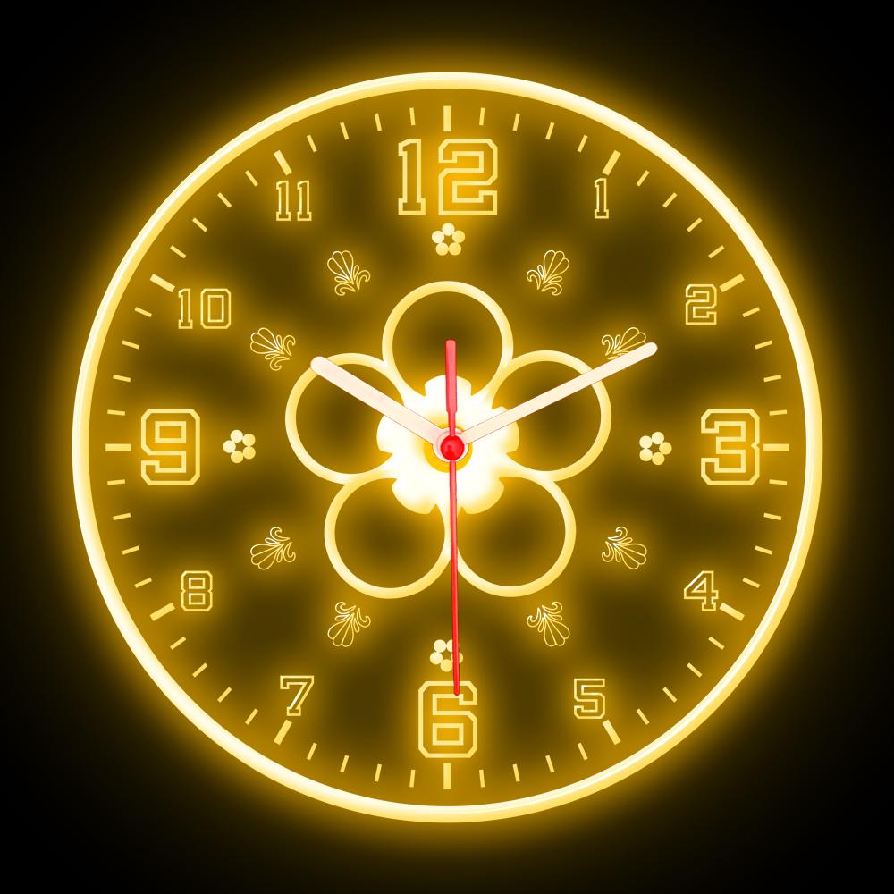 Japanese Sakura Cherry Blossom Home Decor Flexible Neon Clock 10