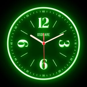 OSQUARE For Man Cave Bar Pub Shop Room Garage Home Decor Decoration Colorful LED Flexible Flex Neon Wall Clock 10&quot;