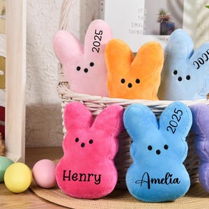 Pluche paashaas, pluche konijntje met naam, cadeau voor meisjes en jongens, paascadeaus, paascadeau voor kinderen, marshmallow-pluche, mandvuller