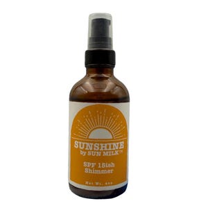 Sunshine by Sun Milk™ - Shimmer Sunscreen, SPF15 or 30, All-natural, all-organic, toxin-free, reef-safe. human safe