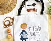 Geluid van muziek tote bag - geluid voor muziek gift - luier zak, tote, handtas, draagtas, boodschappentas