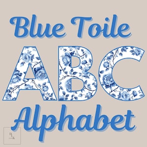 Blauwe toile-varsity-alfabet png-set, chinoiserieletters png, varsity-sublimatie, alfa-setontwerpen, png-clipartlettertype, transparante png
