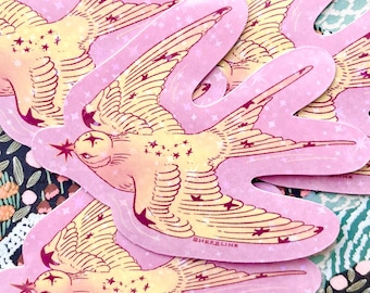 Star Swallow Bird of Hope and Spring sticker  | Waterproof Scratchproof UV Resistant