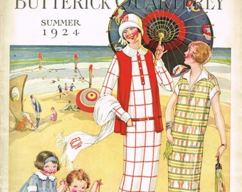 1920s Butterick Summer 1924 Quarterly Sewing Pattern Catalog 87 pgs Instant Download