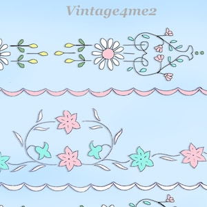 1930s Uncut Betty Burton Pillowcase Embroidery Transfer 1847 Charming Motifs