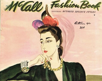 Digital Download 1940s McCall Fall 1941 Fashion Book Magazine Pattern Book Catalog