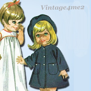 1960s Vintage McCalls Sewing Pattern 9449 Uncut 12-16 In Baby Dear Doll Clothes