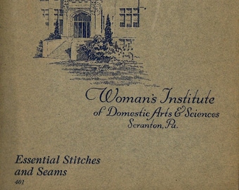 Libro de costura del Instituto de la Mujer Brooks Picken de la década de 1920: 401 Costuras y puntadas esenciales