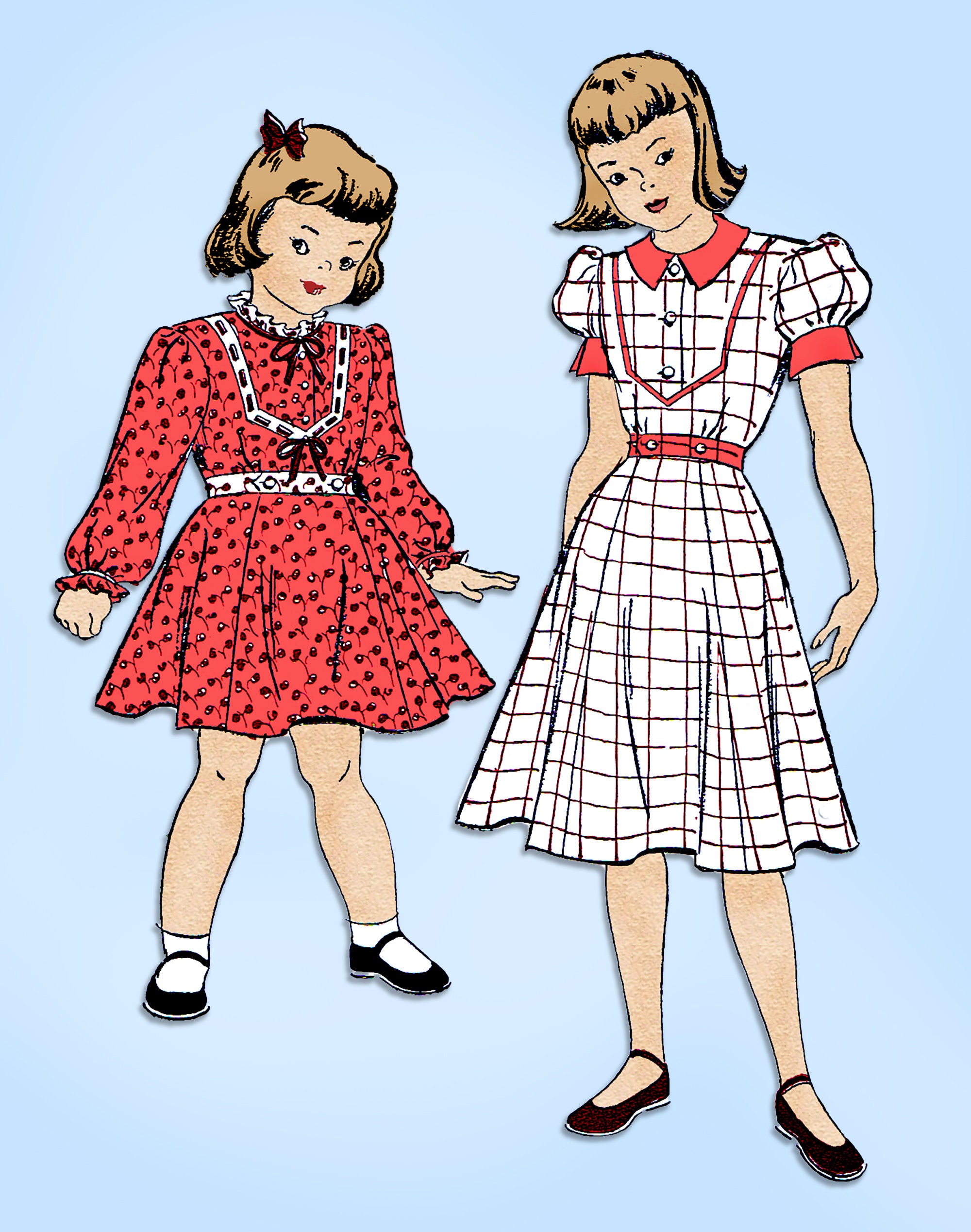 1950s Vintage New York Sewing Pattern 763 Uncut Little Girls 1950s Vintage New York Sewing Pattern 763 Uncut Little Girls