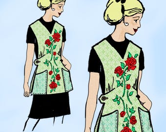 1960s Vintage Anne Adams Sewing Pattern 4655 Misses Cobbler Apron