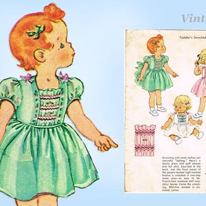 1950s Toddler Dress Sewing Pattern McCall 1687 Sz 2