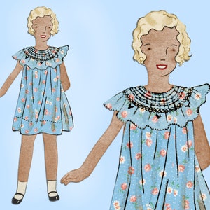 1930s Girls Dress Sewing Pattern: Butterick 3876, Size 8 (uncut) - Etsy