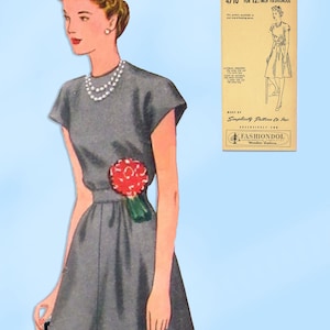 1940s Simplicity Sewing Pattern 4710 FF 12.5in Latexture Fashiondol Doll Clothes