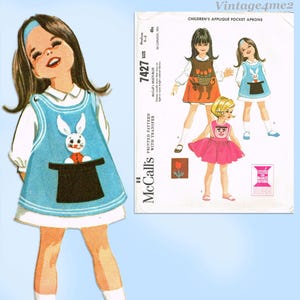 McCall's 7427: jaren 1960 ongesneden peutermeisje speelschort maat 4-5 vintage naaipatroon