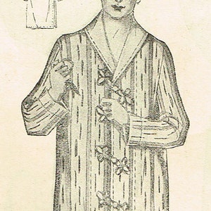 1920s Ladies Home Journal Mens Nightshirt Vintage Sewing Pattern 3694 46 Chest