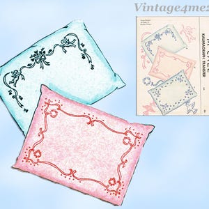 1940s Vintage McCall Kaumagraph Embroidery Transfer 1468 Uncut Baby Pillow Motifs