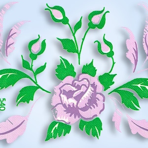 1950s Pretty Pansies Vogart Textilprint 540 Color Hot Iron Transfer Uncut ORIG
