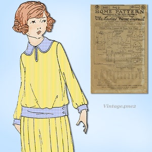 Ladies Home Journal 3461: 1920s Uncut Girls Dress Sz 10 VTG Sewing Pattern