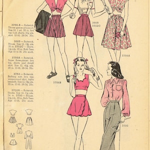 Digital Download Butterick Fashion Flyer April 1946 Small Sewing ...